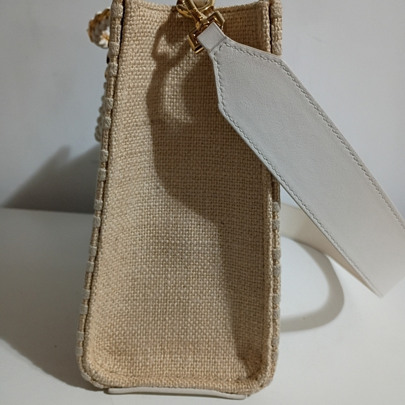 AUTHENTIC GIVENCHY SMALL G-TOTE 4G MONOGRAM JUTE TOTE IN NATURAL - Picture 6 of 11